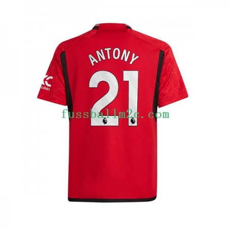Fußballtrikots Manchester United Antony Matheus 21 Heim Trikotsatz 2023-2024